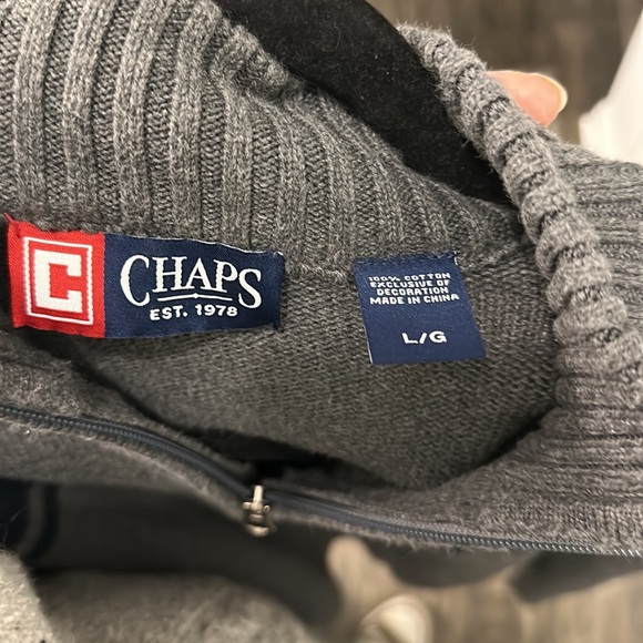 Mens Chaps | Quarter Zip | Sweater - Picture 6 of 7